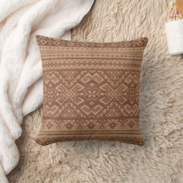 Desert Earth - Brown Tribal Boho Moroccan Stil Kudde (Filt)
