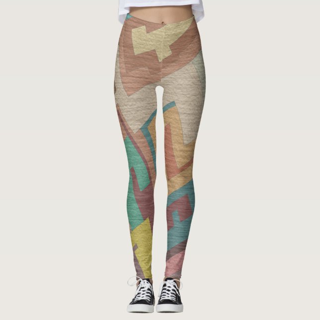 Desert Färg Camouflage Leggings (Framsida)