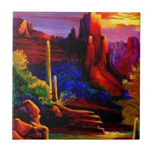 Desert, färgat av Sunset Ceramic Tile Kakelplatta
