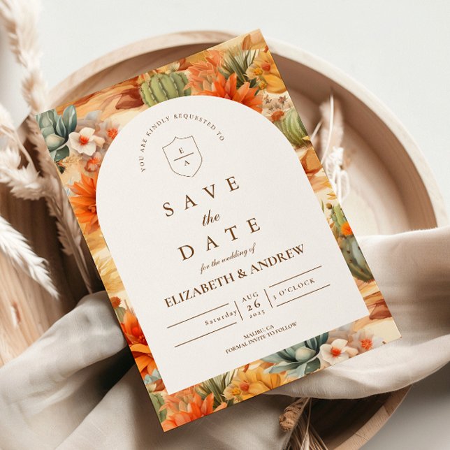 Desert Floral Arch Wedding Spara Datumet (Skapare uppladdad)