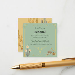 Desert Flowers Western Wedding Enclosure Card Tilläggskort