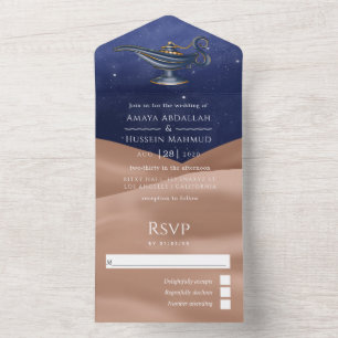 Desert Foil Arabian Birthday, alla i en inbjudan