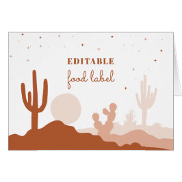 Desert Food Label Card OBS Kort