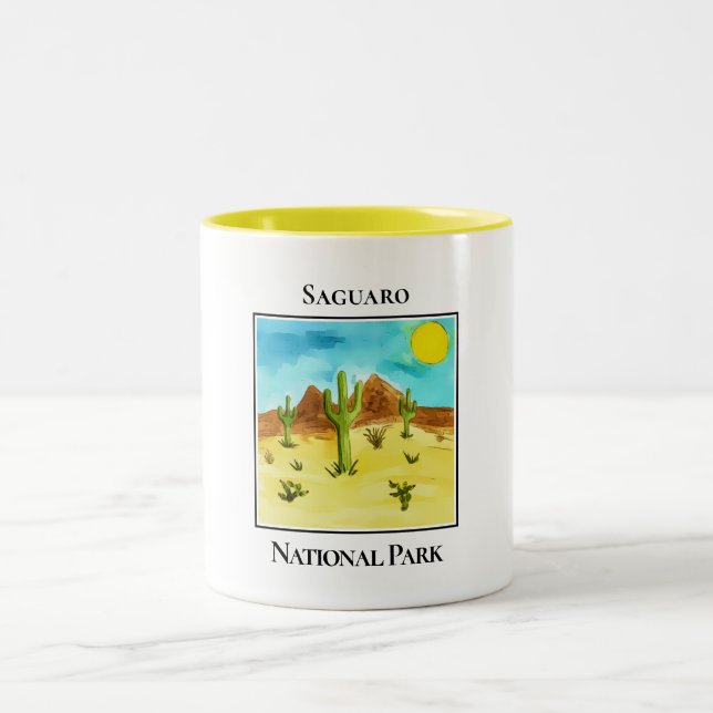 Desert Giants of Saguaro Två-Tonad Mugg (Center)