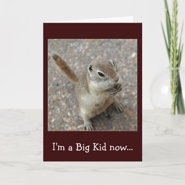 Desert Ground Squirrel Animal Birthday Greetings Kort (Framsida)