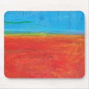 Desert Horizon blå himmel orange and abstrakt Musmatta