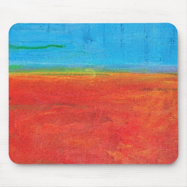 Desert Horizon blå himmel orange and abstrakt Musmatta (Framsidan)