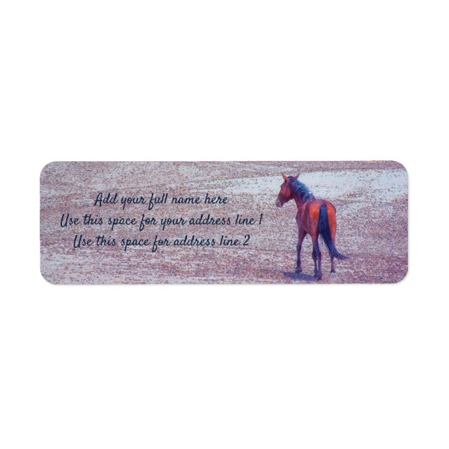 Desert Horse P8640 Returadress Etikett (Framsidan)