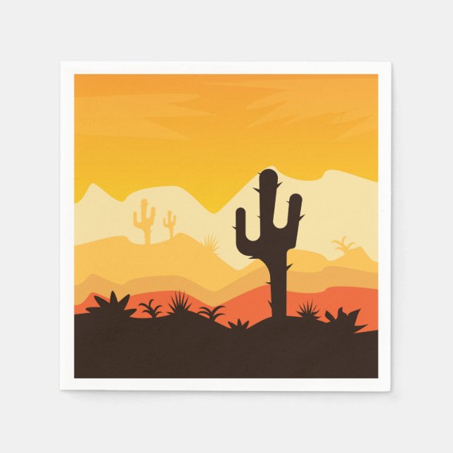 Desert Illustration Pappersservett (Framsidan)