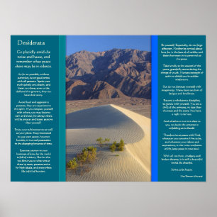 Desert-intervall för DESIDERATA Poster