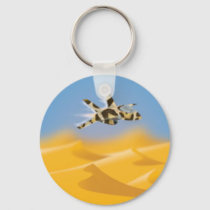 Desert Jet Fighter Nyckelring