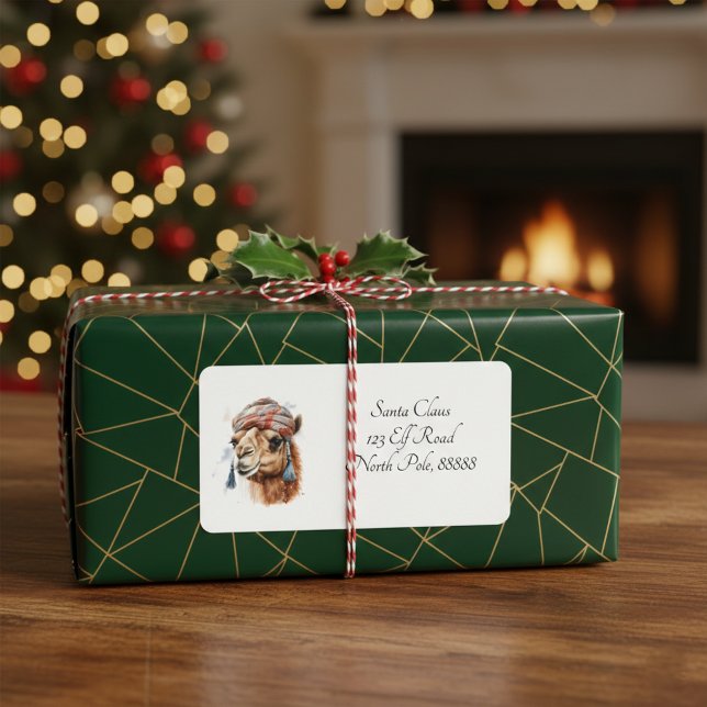 Desert jul Joy, anpassningsbar Adressetikett (Skapare uppladdad)