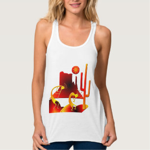 Desert Kokopelli Linne Med Racerback