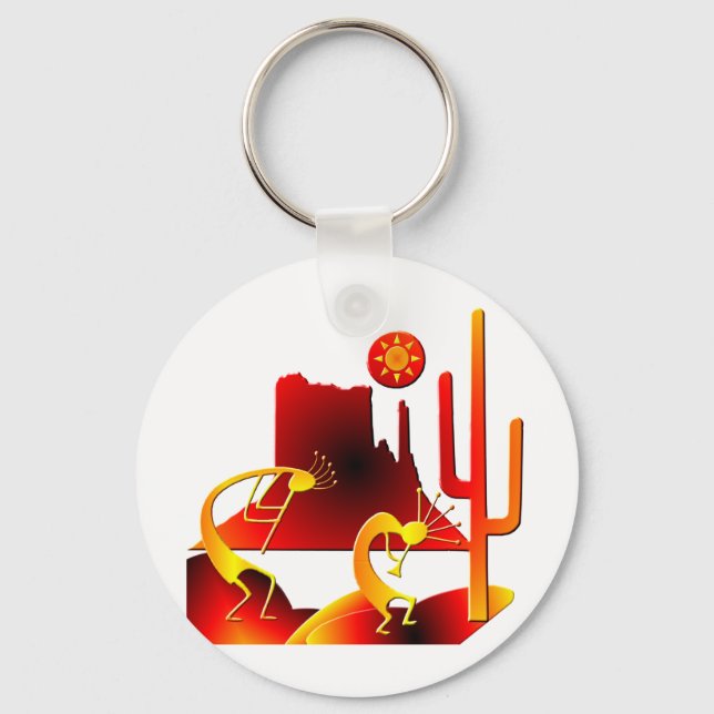 Desert Kokopelli Nyckelring (Framsida)
