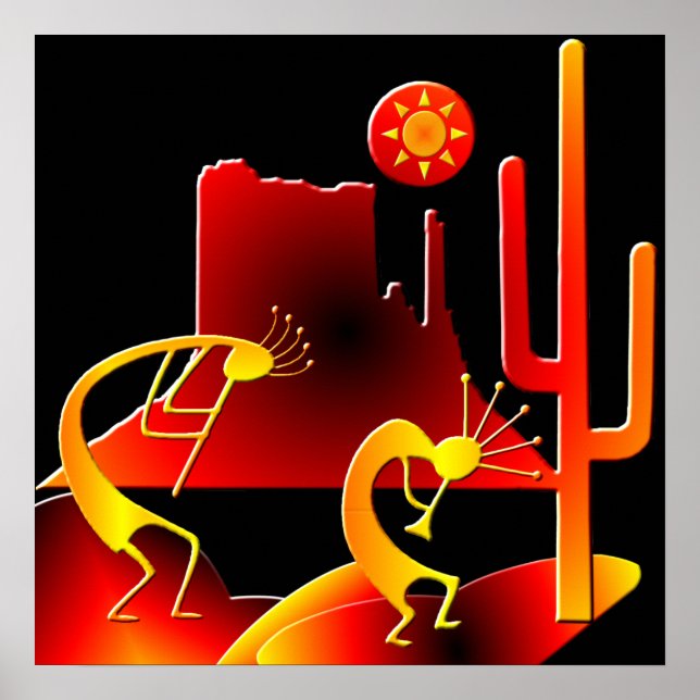 Desert Kokopelli Poster (Framsidan)