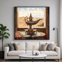 Desert Lamp - Painterly Stil still Life Art