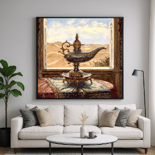 Desert Lamp - Painterly Stil still Life Art Poster