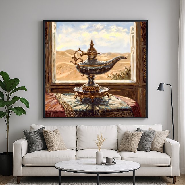Desert Lamp - Painterly Stil still Life Art Poster (Skapare uppladdad)