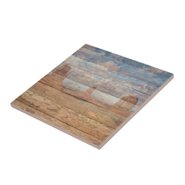 Desert Landscape Sandstone Buttes And Heavenly Sky Kakelplatta (Sidan)