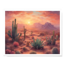 Desert Ligcape Sequoia Cactus sunrise