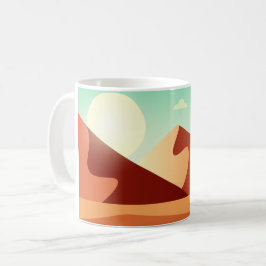 Desert liggande designkaffe Mugg