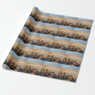 Desert liggande med skuggfoto med våning presentpapper