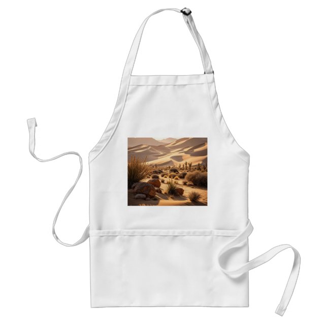 Desert liggande vid solnedgång förkläde (Framsidan)