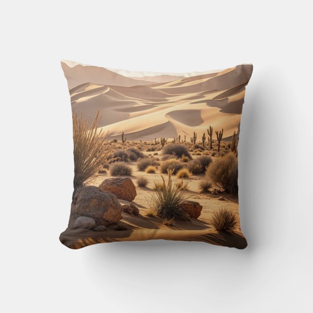 Desert liggande vid solnedgång kudde (Framsida)