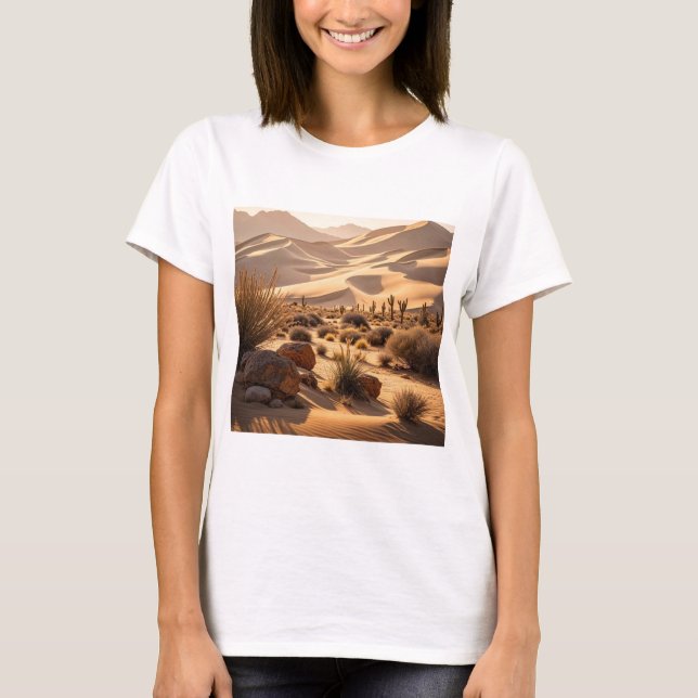 Desert liggande vid solnedgång t shirt (Framsida)