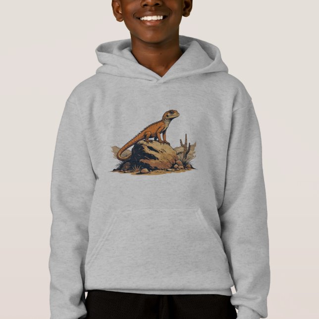 Desert Lizard Vintage Stil T Shirt (Framsida)