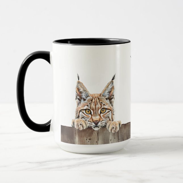 Desert Lynx Cat Mugg (Vänster)