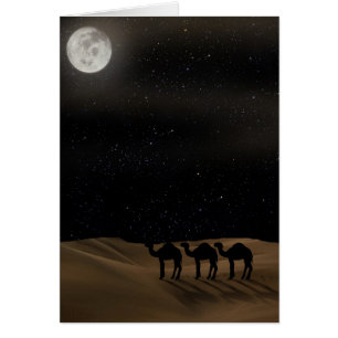 Desert Måne Hälsningskort