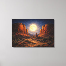 Desert Midnight: The Luminous Mesa Canvastryck