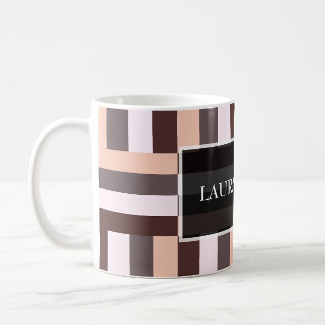 Desert Mocha Geometric Kaffemugg (Vänster)