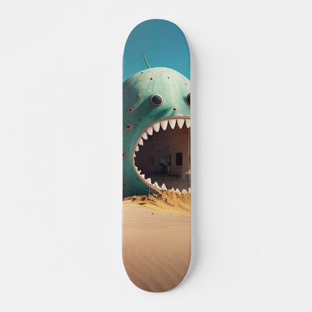 Desert monster house mini skateboard bräda 18,5 cm (Framsida)