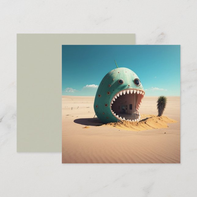 Desert monster house spara datumet (Fram/baksida)