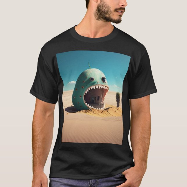 Desert monster house t shirt (Framsida)