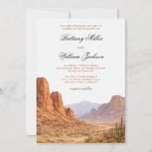 Desert Mountain Landscape Southwestern Wedding