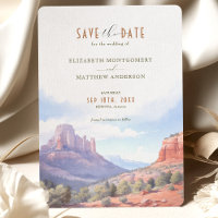 Desert Mountain Save Save Date Card Sedona, Arizon