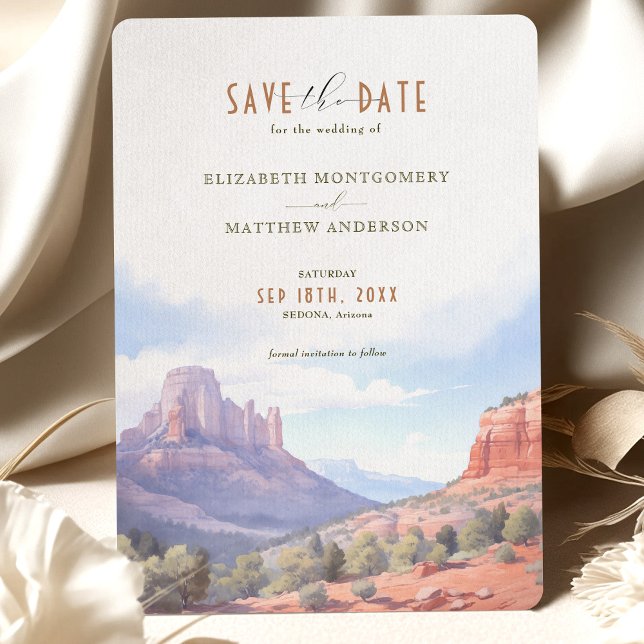 Desert Mountain Save Save Date Card Sedona, Arizon Inbjudningar (Skapare uppladdad)