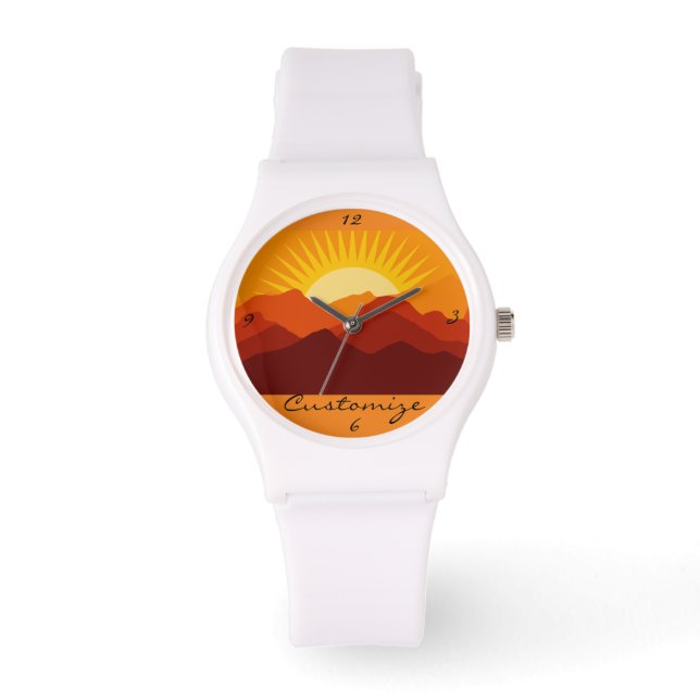 Desert Mountains Sunset Thunder_Cove Armbandsur (Framsida)