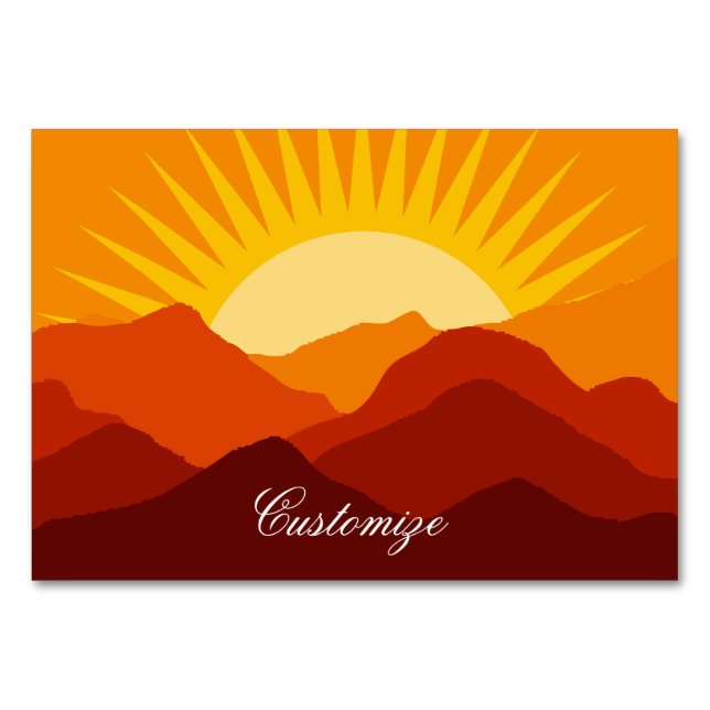 Desert Mountains Sunset Thunder_Cove Bordsnummer (Framsidan)