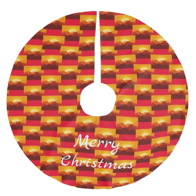 Desert Mounts Sunset Thunder_Cove Julgransmatta Borstad Polyester (Framsidan)