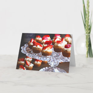 Desert-Muffinsar för jordgubbar Kort