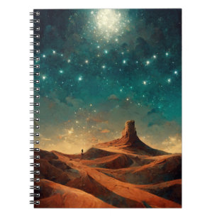 Desert Night Fantasy Ligcape Sci-Fi Anteckningsbok