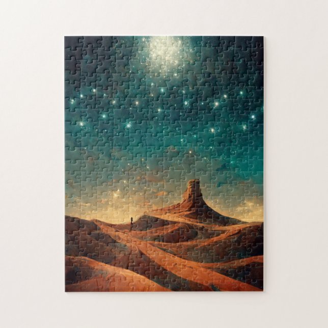 Desert Night Fantasy Ligcape Sci-Fi Pussel (Vertikal)