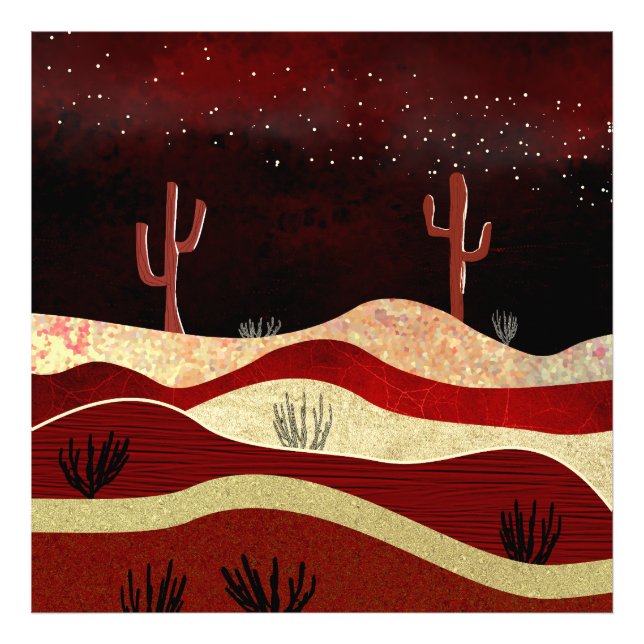 Desert Night Fototryck (Framsidan)