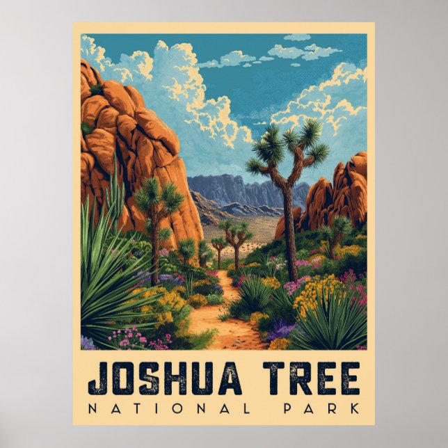 Desert Oasis: nationalparken Joshua Träd Poster (Framsidan)