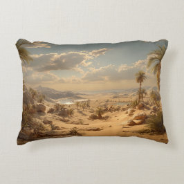 Desert Oasis Palm Trees Pillow Dekokissen Prydnadskudde