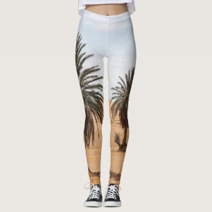 Desert Oasis: Sahara Handflatan Landskap. Leggings